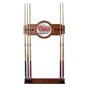  ADG Source Coors Light Two Piece Wood Cue Rack with Mirror 