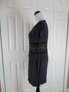 NWOT Newport News Gray Black Sheath Career Dress 6P  