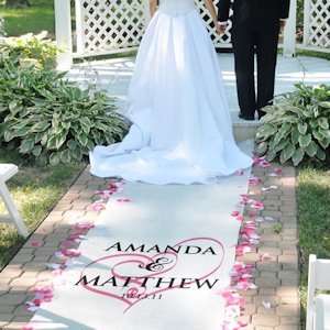   Hearts Personalized Aisle Runner (17 Colors) 