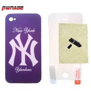   Yankees iPhone 4 Case (Purple) (5 Items) (Pwnage) 