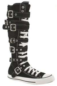 CONVERSE~BUCKLE CHUCK~Knee High~BLACK~All Sizes~New  