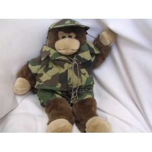 Monkey Military Camouflage Plush Toy Collectible 15 