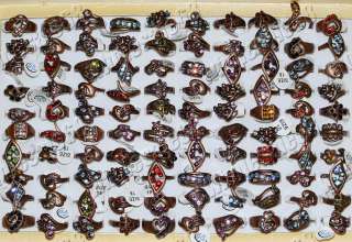   Vintage Plating copper rhinestone rings FREE WHOLESALE LOTS  
