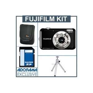  Fujifilm FinePix JV100 Digital Camera Kit   Black   with 4 
