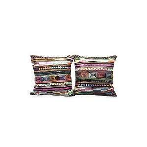  Akha cotton cushion covers, Maesai (pair)