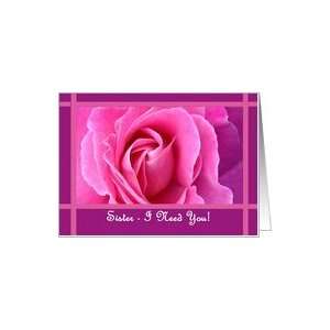  SISTER Be My Bridesmaid with Pink Rose Card Health 
