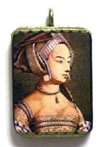 Queen Anne Boleyn Portrait Henry VIII Tudor Art Pendant  