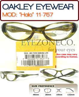 EyezoneCo OAKLEY RX Eyeglass Frames Halo/Seaweed 757  