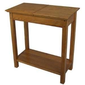  Chairside Storage Table in Golden Oak Furniture & Decor