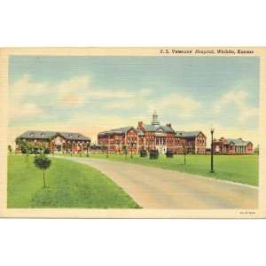   Postcard U.S. Veterans Hospital   Wichita Kansas 