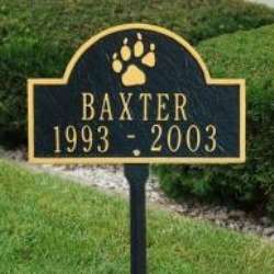 Whitehall DOG custom Plaque Pet Memorial Grave marker  
