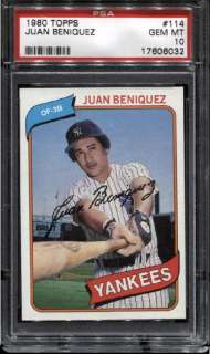 1980 Topps #114 Juan Beniquez PSA 10 GEM MINT  