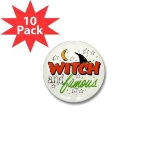  Mini Button (10 Pack) Halloween Witch and Famous with 