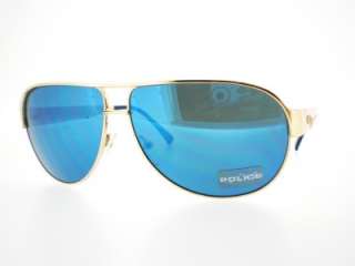 Brand New POLICE Sunglasses S 8511 300B Gold/Blue mirror  