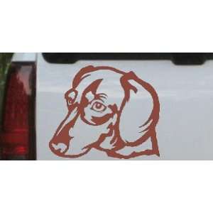 Brown 3.6in X 3in    Dotson Dog Animals Car Window Wall Laptop Decal 