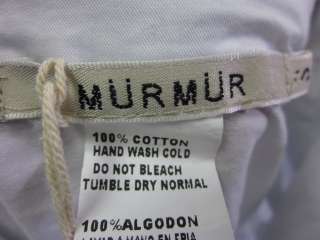 NWT MURMUR White Zip Up Tuck Away Hood Jacket Sz S  