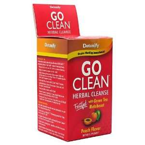  Detoxify Go Clean Herbal Cleanse 2 Packets Peach Flavor Weight Loss 