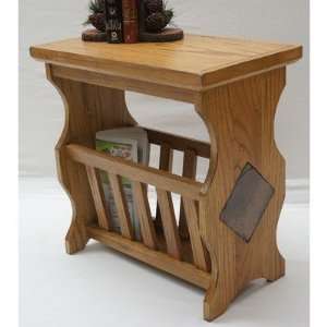  King Ranch Magazine Rack and Table in Distressed Rustic 
