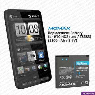 Momax Battery + Dual Charger for HTC HD2 Leo T8585  