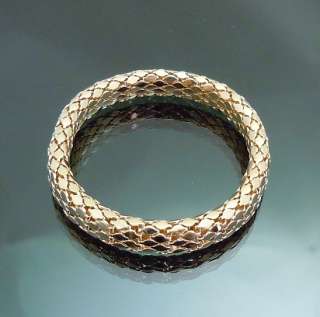 Vintage St Simple Casual Mesh Bangle Gold GP Spring inside 8inch~9inch 