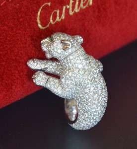 Panthere de Cartier Feline Panther Diamond Ring in Platinum model 