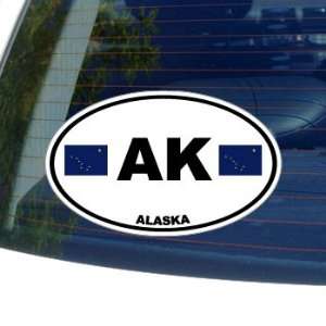  AK ALASKA State Auto Oval Flag   Window Bumper Laptop 