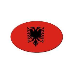  Albania Flag Oval Sticker 