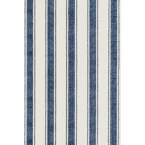  Dash and Albert Blue Awning Stripe 26 x 26 Square Area 