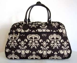 20 Duffel/Tote Bag Rolling Luggage Wheel Purse Upright Travel Brown 