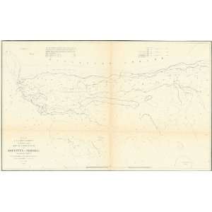 1854 U. S. Coastal Survey Map of Maffits Channel, Charleston Harbor