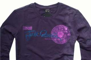 New Mens Just Cavalli Stamps Design #9037 T shirt Purple XL  