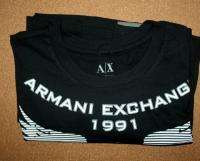NEW AX ARMANI EXCHANGE MUSCLE SLIM FIT T SHIRTS BRANDED AX BLACK MENS 