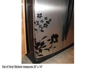 FRIDGE FLOWERS Wall Lettering Decals Lettering Stickers Art  