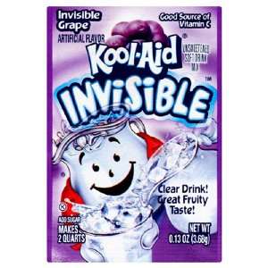 Kool Aid Drink Mix, Invisible Grape, 0.13 Ounce Packets, (Pack of 48)