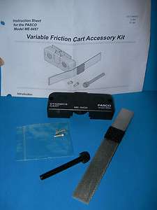 PASCO Scientific ME 9457 Variable Friction Cart Accessory Kit 
