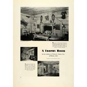 1931 Print Nelson S. Talbott Trophy Room Dayton Ohio Peabody Wilson 