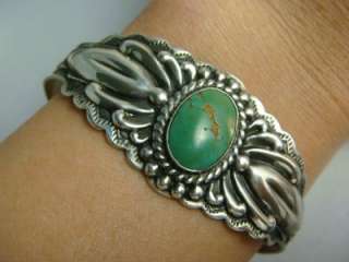 Antique The Silver Arrow FRED HARVEY Cuff Bracelet Turquoise 