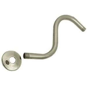 Polished Nickel Shower Head S Curved Wall Mount Arm  