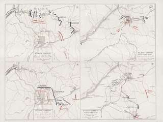   OF ATLANTA Georgia set of 3 vintage West Point maps CIVIL WAR  