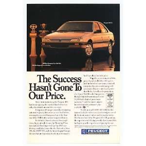  1989 Peugeot 405 DL Best European Car Print Ad (9778 