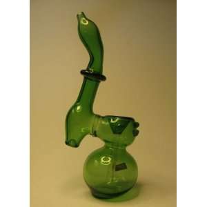  Green Water Bubbler 8.5 Heavy Glass 