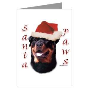 Santa Paws Rottweiler Greeting Cards Pk of 10 Pets Greeting Cards Pk 