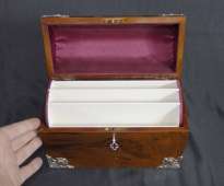 VICTORIAN WALNUT STATIONARY BOX CASKET CADDY  