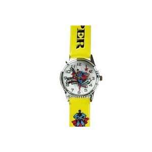  WB DC Superman leather band Watch   yellow Toys & Games