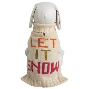 Fab Dog Let it Snow Sweater   Pink & Orange   12 inch (Quantity of 1)