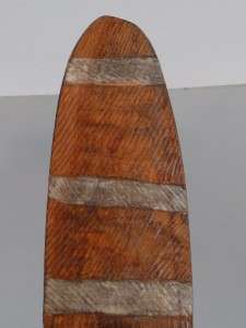 ABORIGINAL INCISED OCHRED WUNDA SHIELD WEST AUSTRALIA  