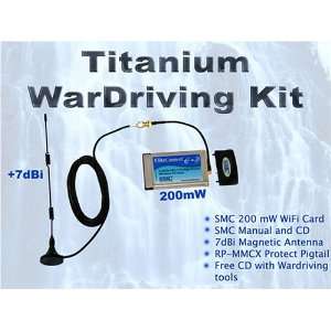    Titanium 200 mW SMC High Power WiFi WarDriving Kit Electronics