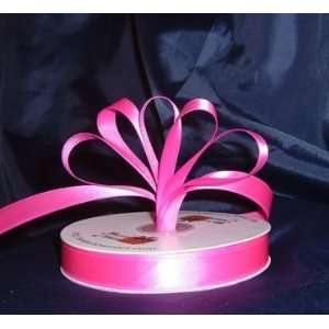 Ribbon   Satin Ribbon  5/8 Single Face 50 Yards (150 FT)   Hot Pink 