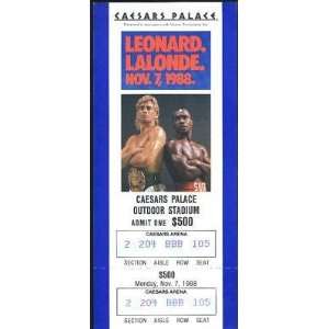 1988 Sugar Ray Leonard vs Donny Lalonde Full Ticket   Boxing Tickets 