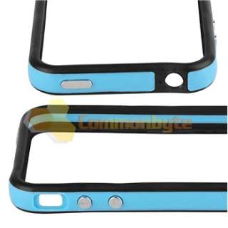 Red+White+Blue Bumper Frame Silicone Gel Case Cover for Apple ATT 